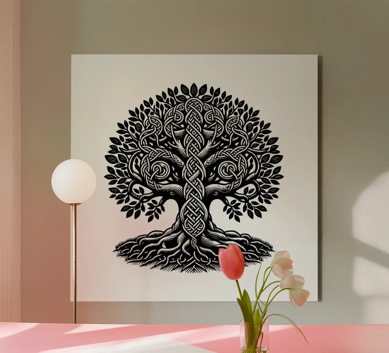 Mandala in bianco e nero alluminio dibond da Spiritual Touch