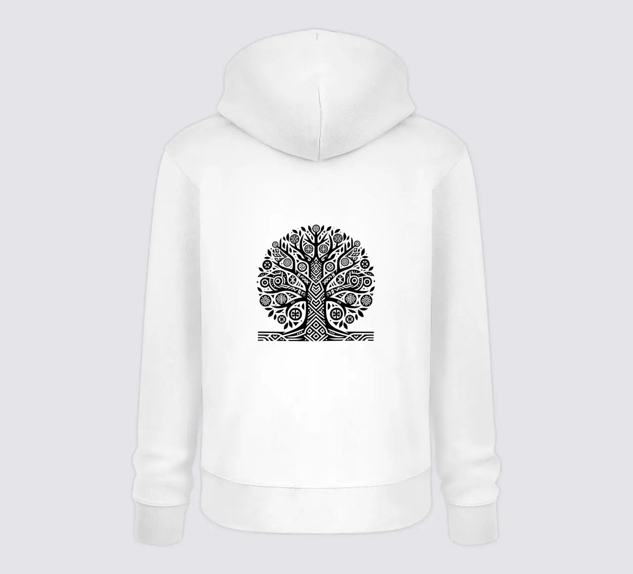 Mandala in bianco e nero felpa con cappuccio da Spiritual Touch