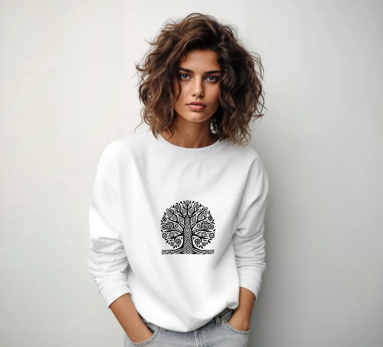 Mandala in bianco e nero felpa da Spiritual Touch