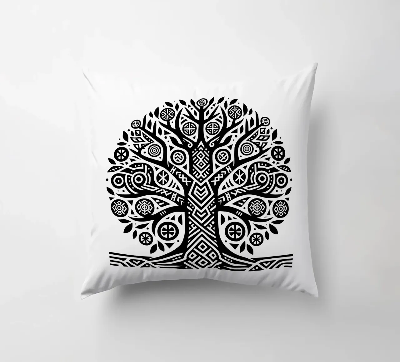 Mandala in bianco e nero cuscino da Spiritual Touch