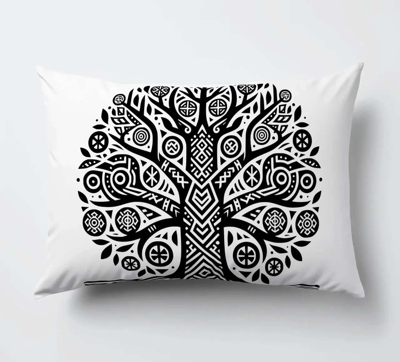 Mandala in bianco e nero cuscino da Spiritual Touch