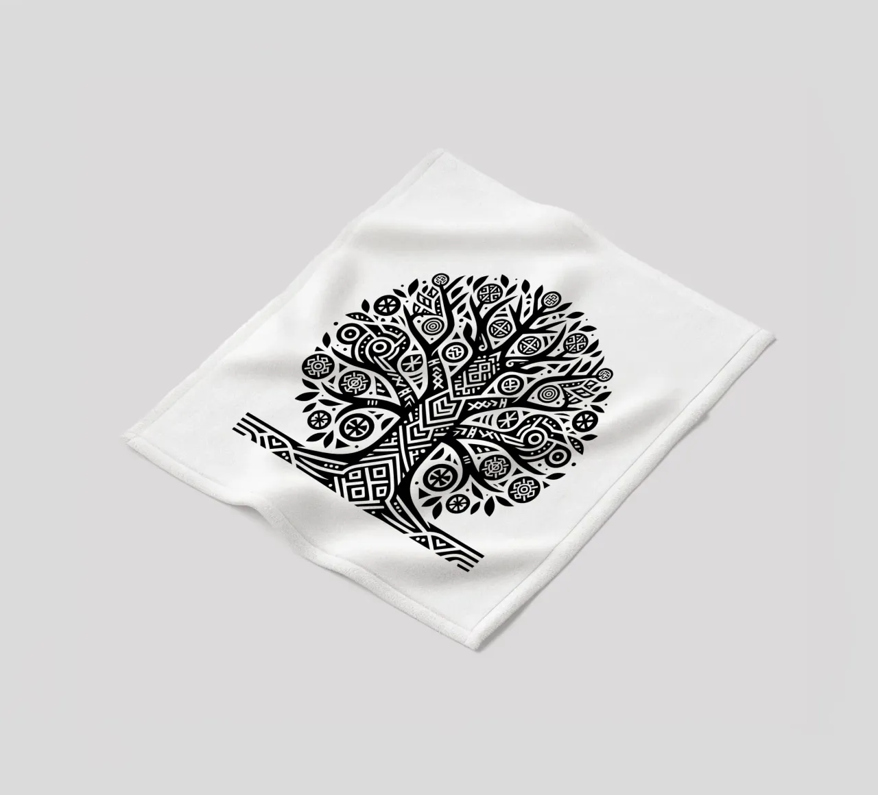 Mandala in bianco e nero coperta in pile da Spiritual Touch