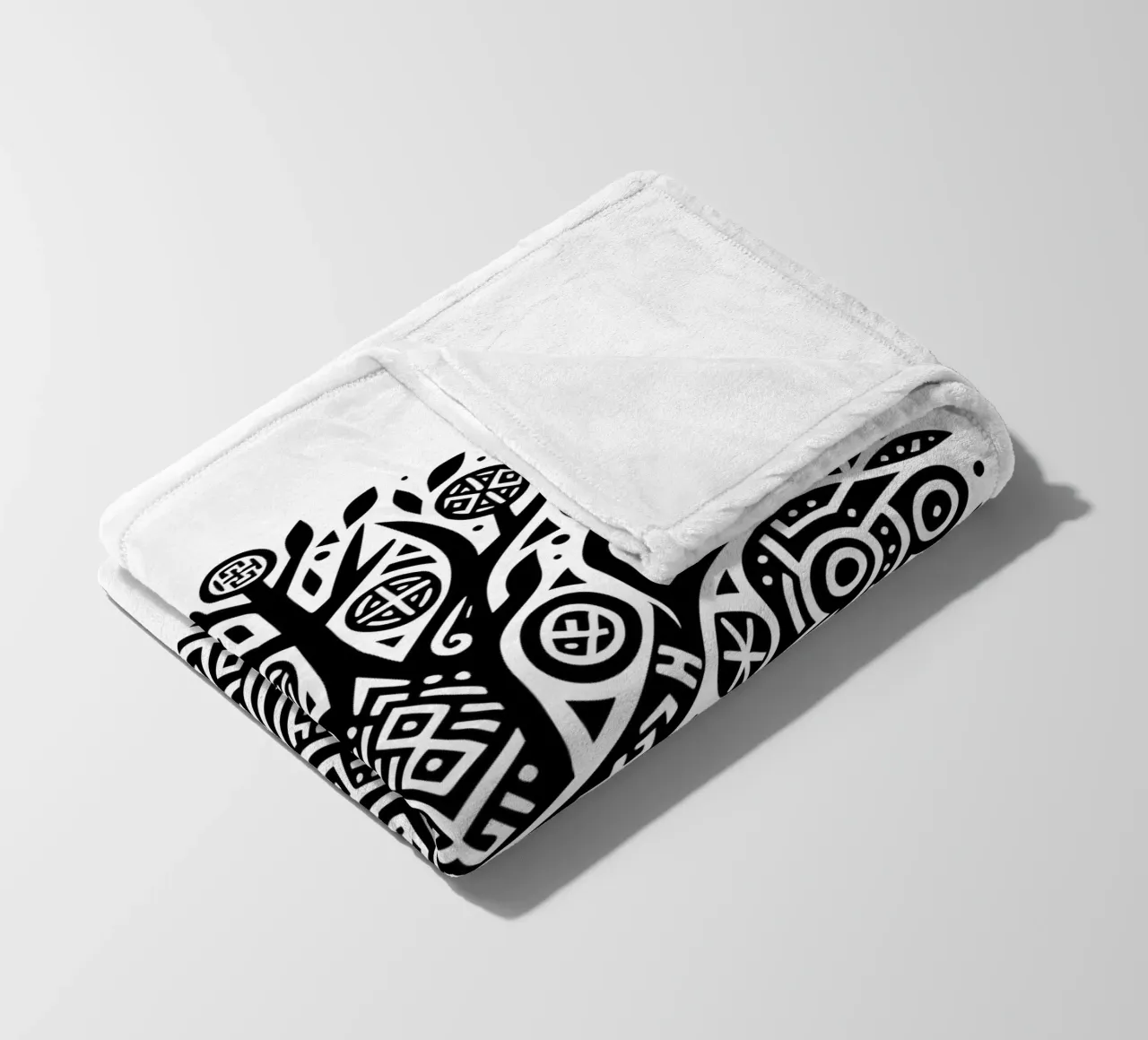 Mandala in bianco e nero coperta in pile da Spiritual Touch