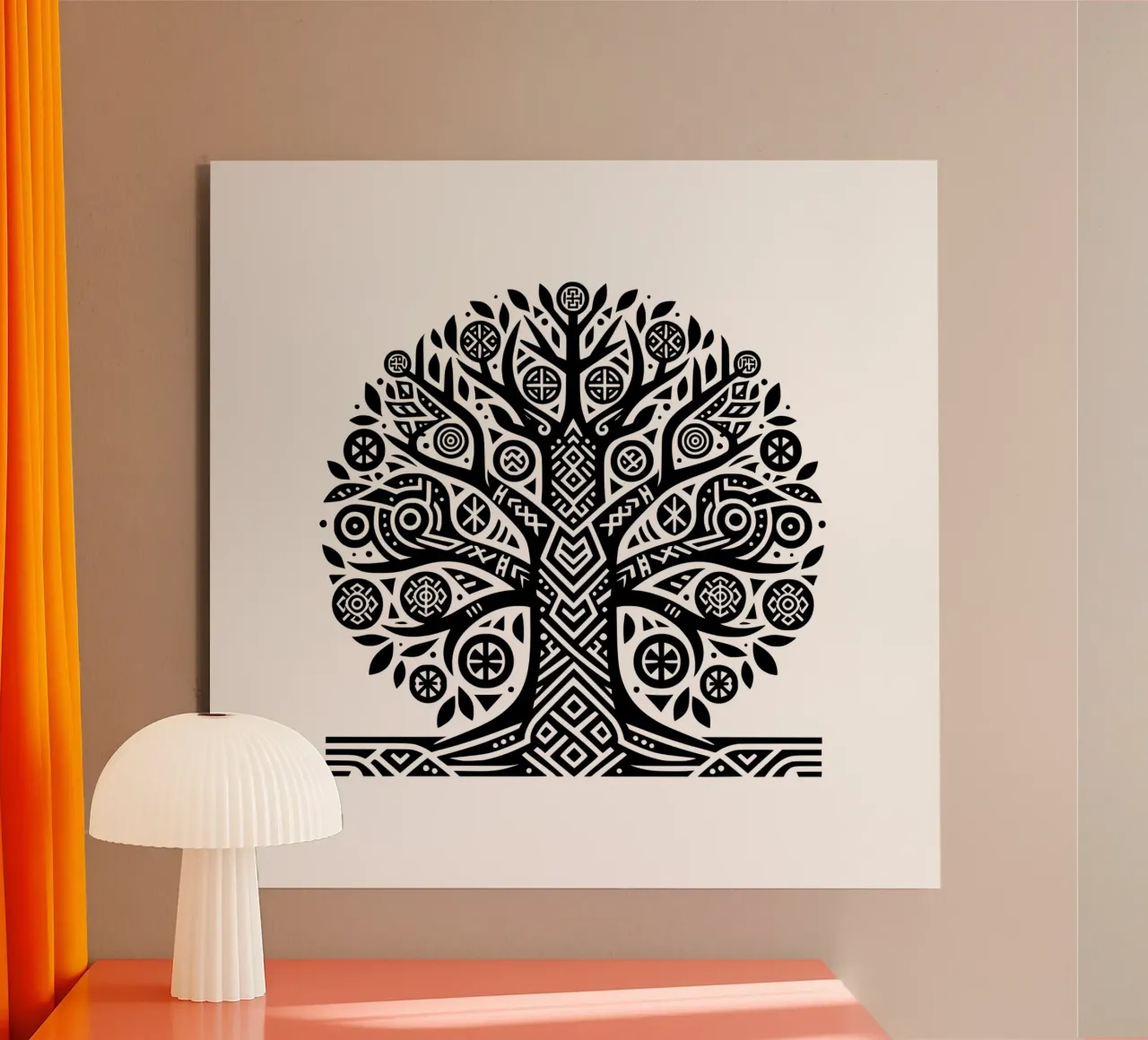 Mandala in bianco e nero alluminio dibond da Spiritual Touch