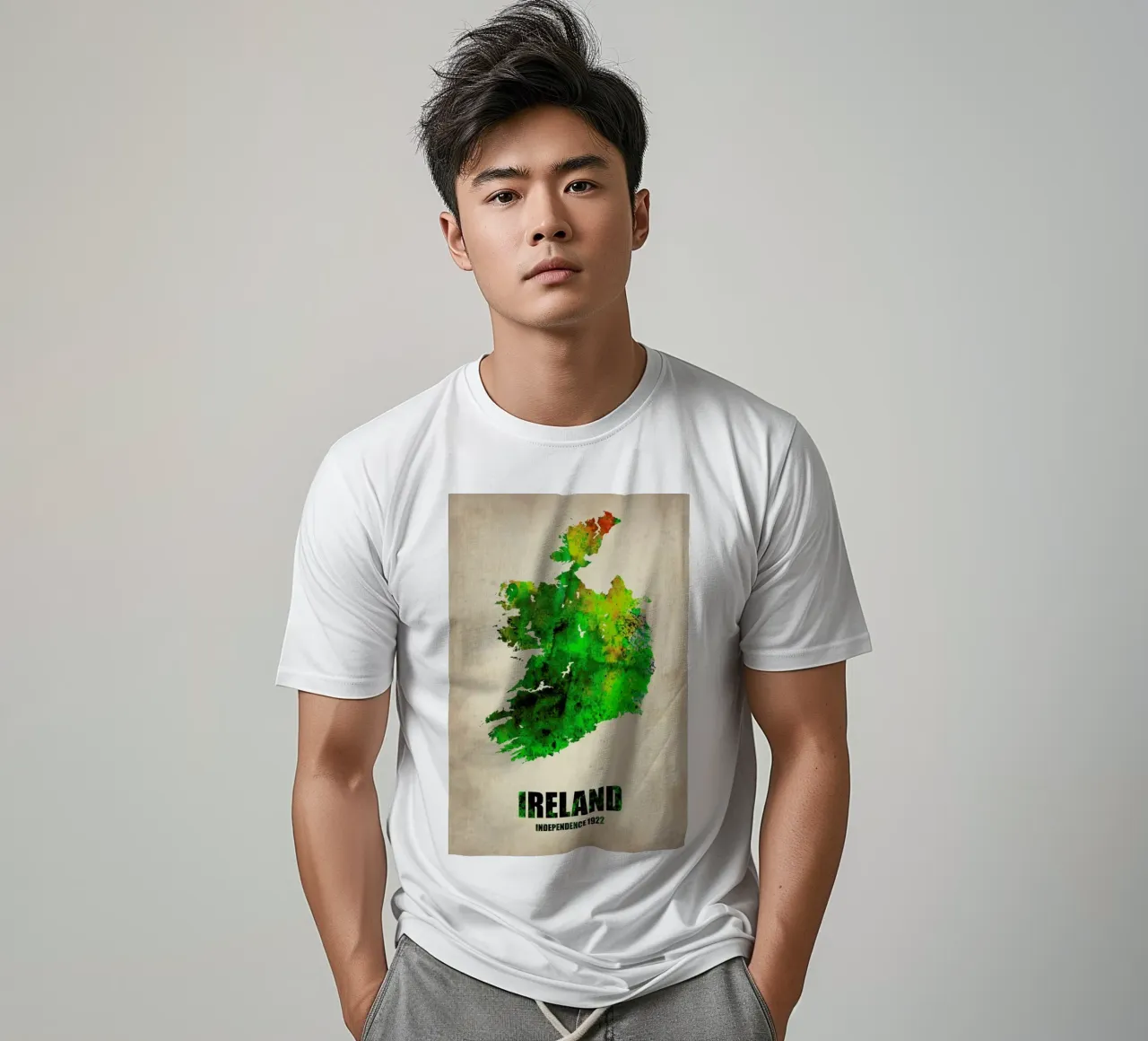 Ireland Watercolor Map t-shirt da Naxart