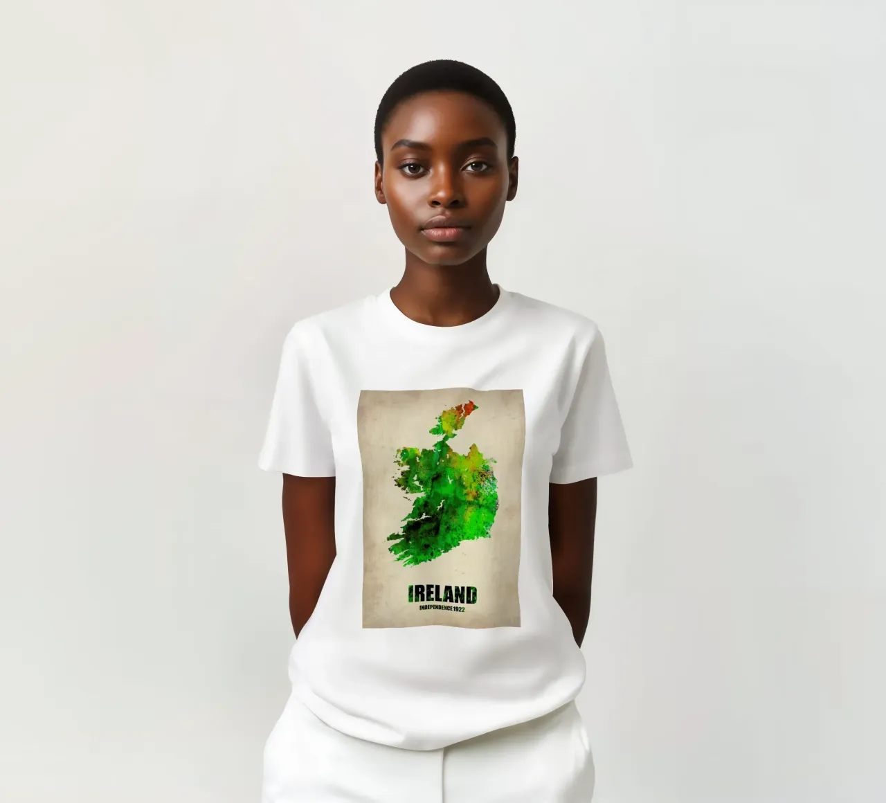 Ireland Watercolor Map t-shirt da Naxart