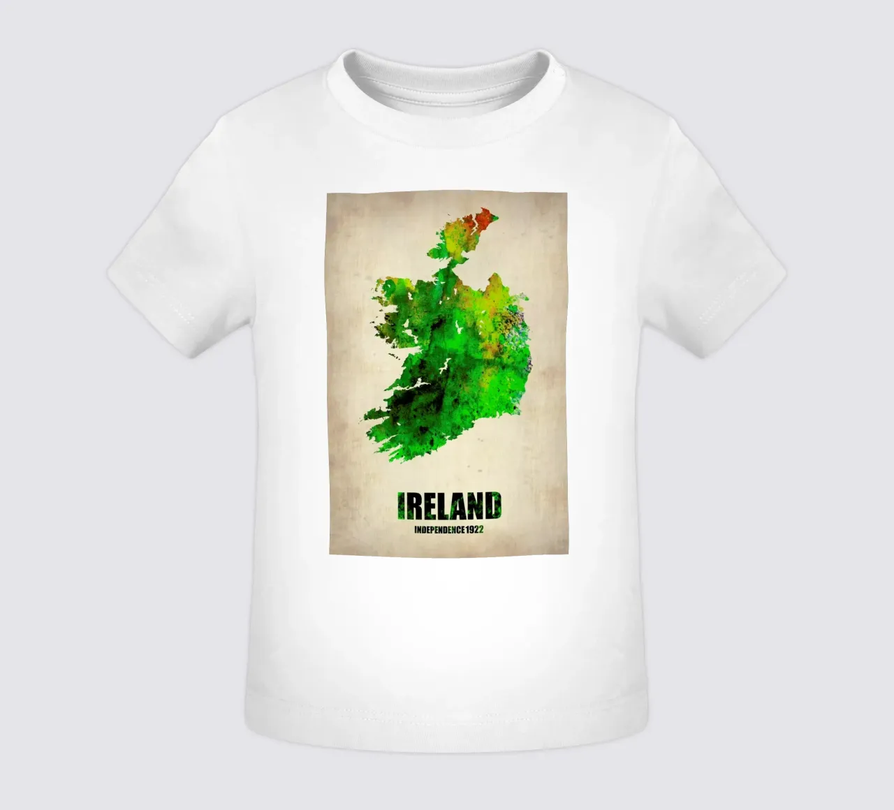Ireland Watercolor Map maglietta neonato da Naxart