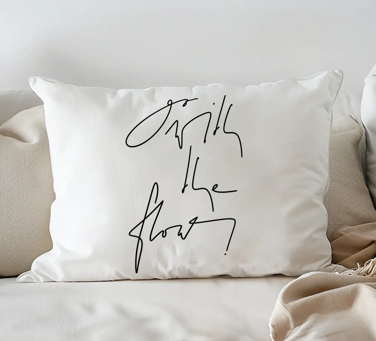 Go with the flow! coussin de LIMITED EDITION LETTERS
