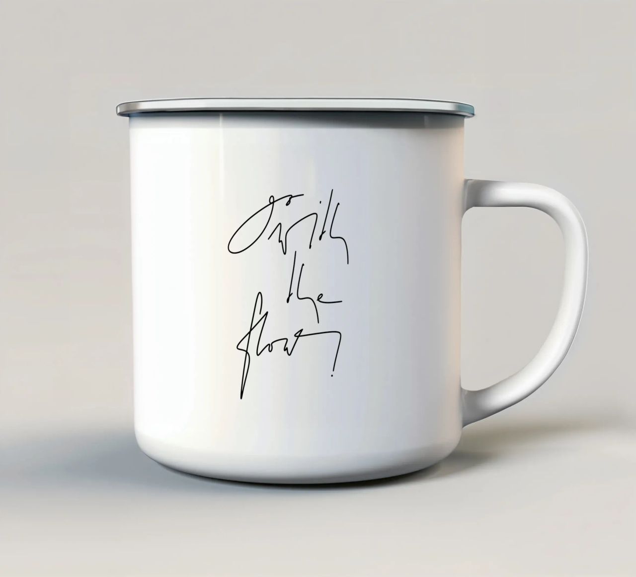 Go with the flow! tazza in smalto da LIMITED EDITION LETTERS