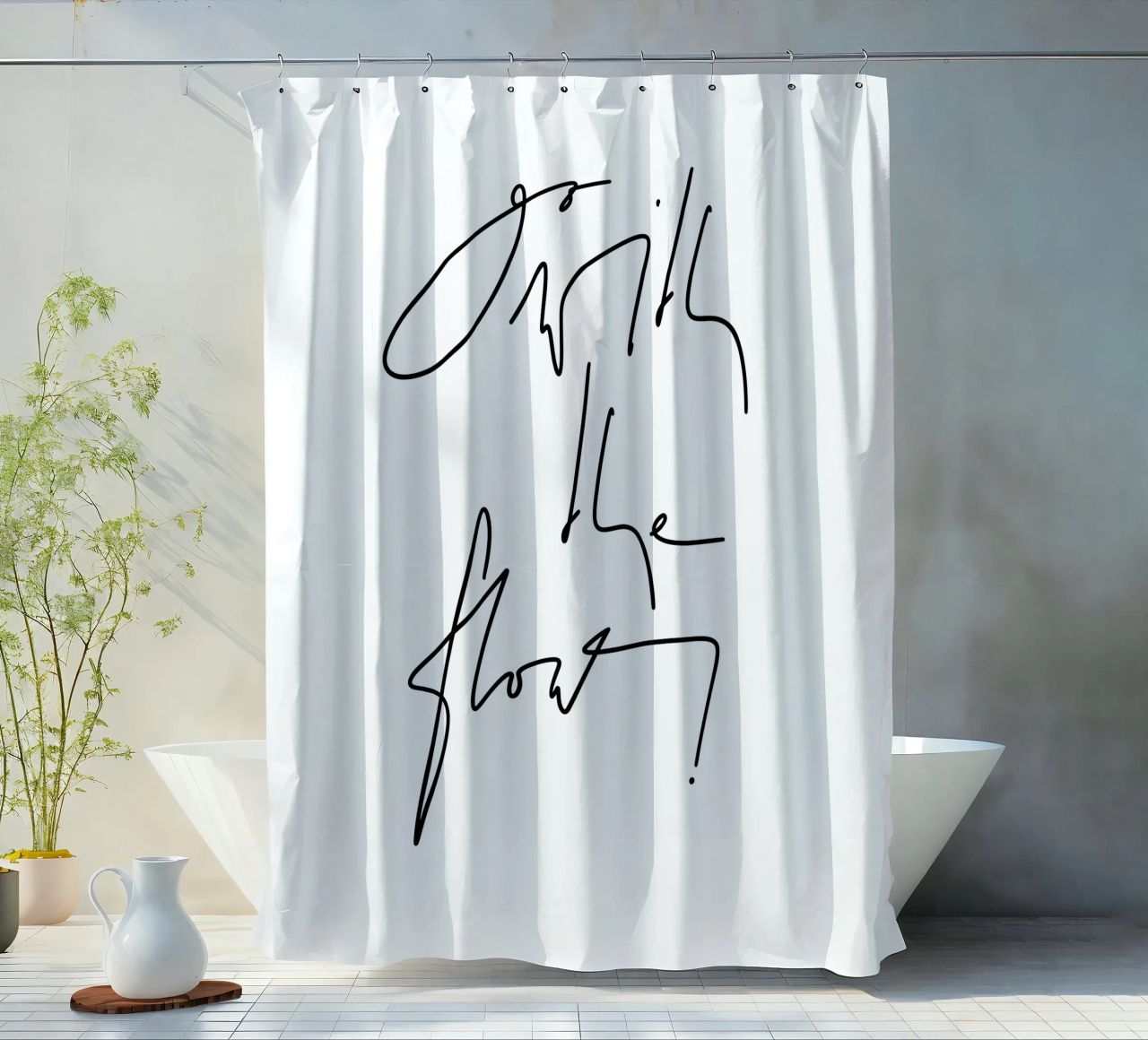 Go with the flow! tenda da doccia da LIMITED EDITION LETTERS