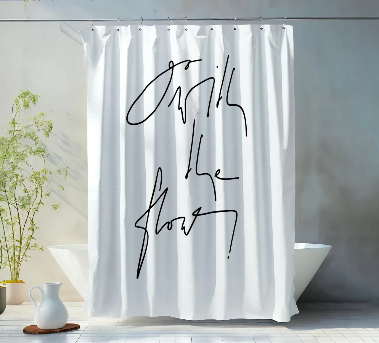 Go with the flow! tenda da doccia da LIMITED EDITION LETTERS