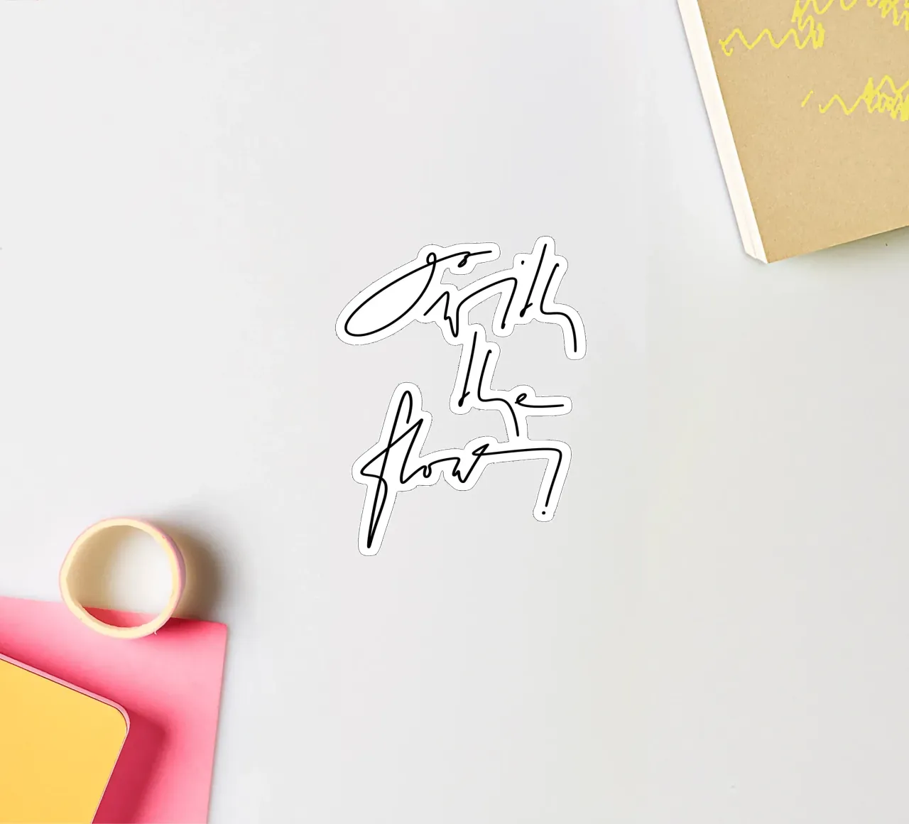 Go with the flow! pegatina de LIMITED EDITION LETTERS