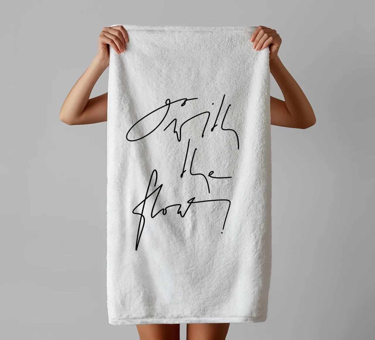 Go with the flow! badhanddoek van LIMITED EDITION LETTERS