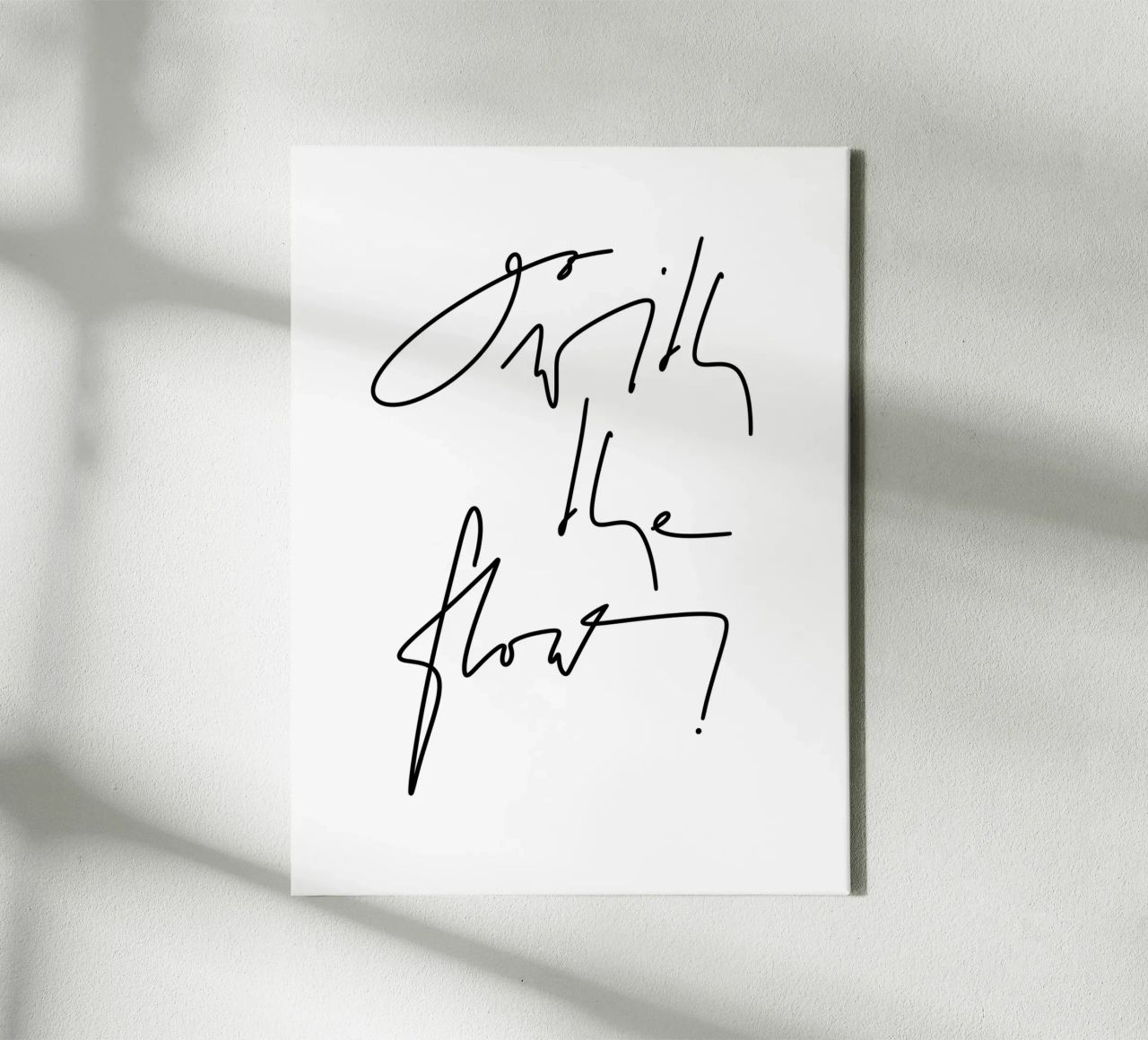 Go with the flow! tela da LIMITED EDITION LETTERS