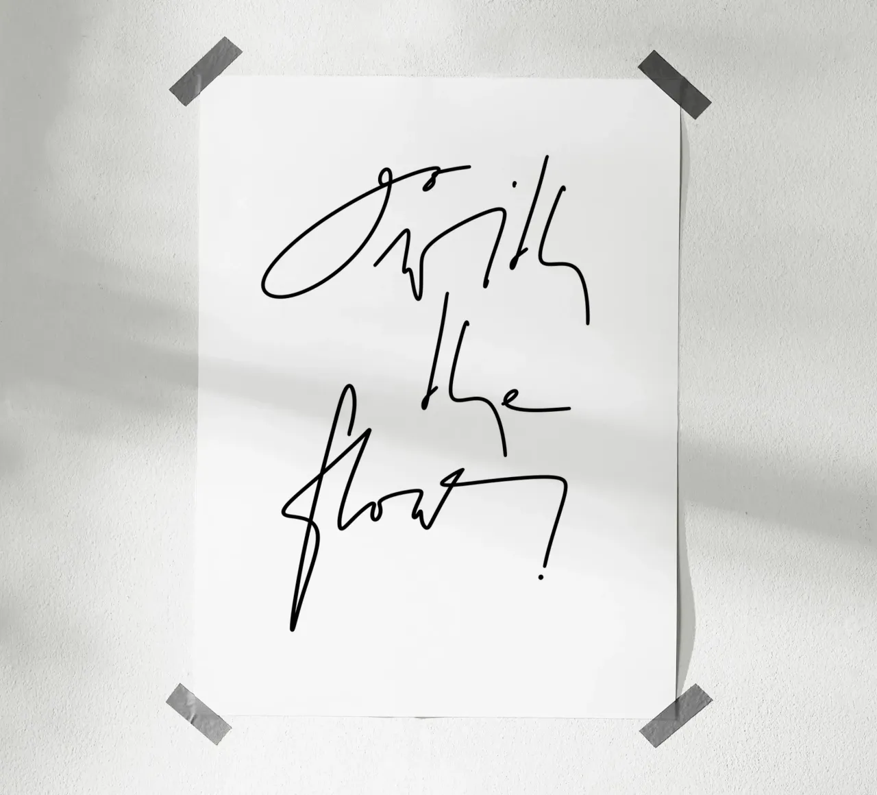 Go with the flow! carta hahnemühle da LIMITED EDITION LETTERS