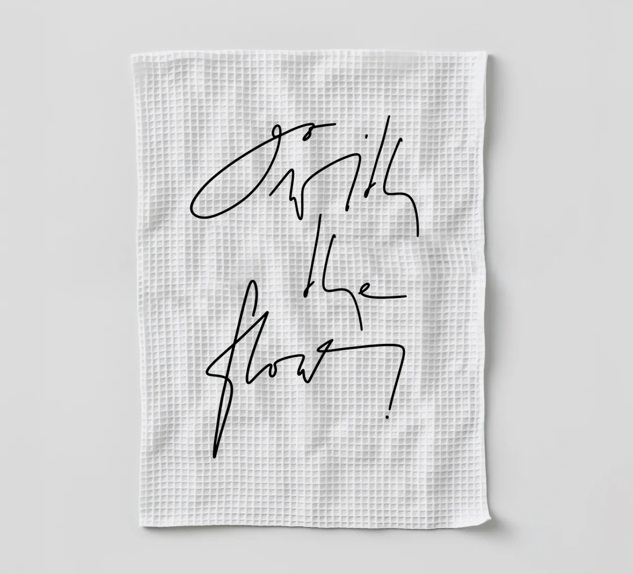 Go with the flow! canovaccio da cucina da LIMITED EDITION LETTERS