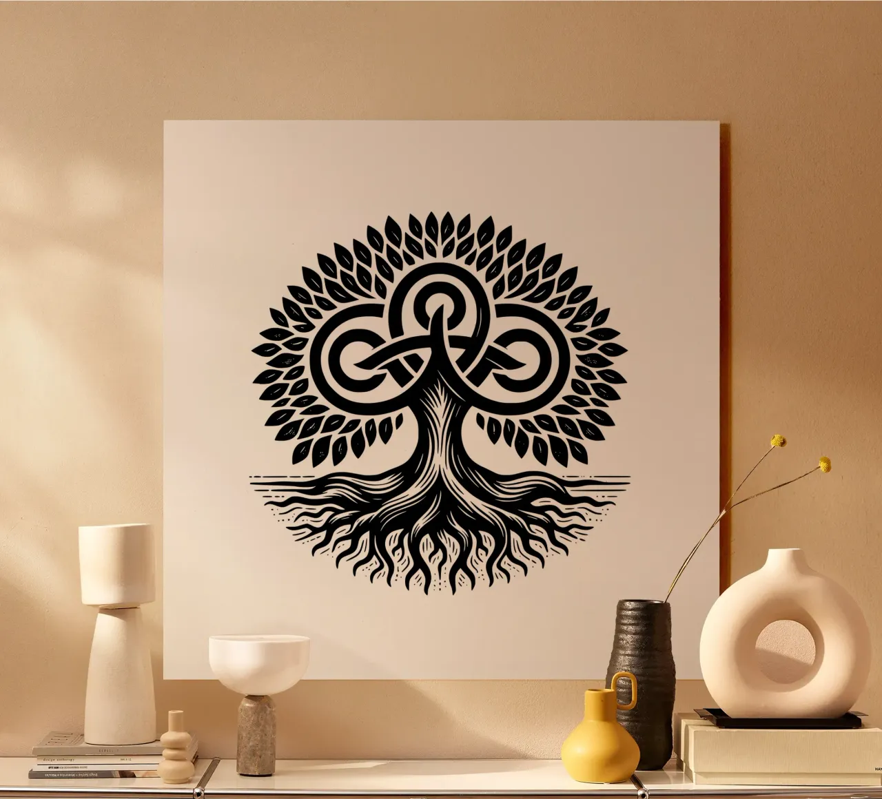 Mandala in bianco e nero plexiglass da Spiritual Touch