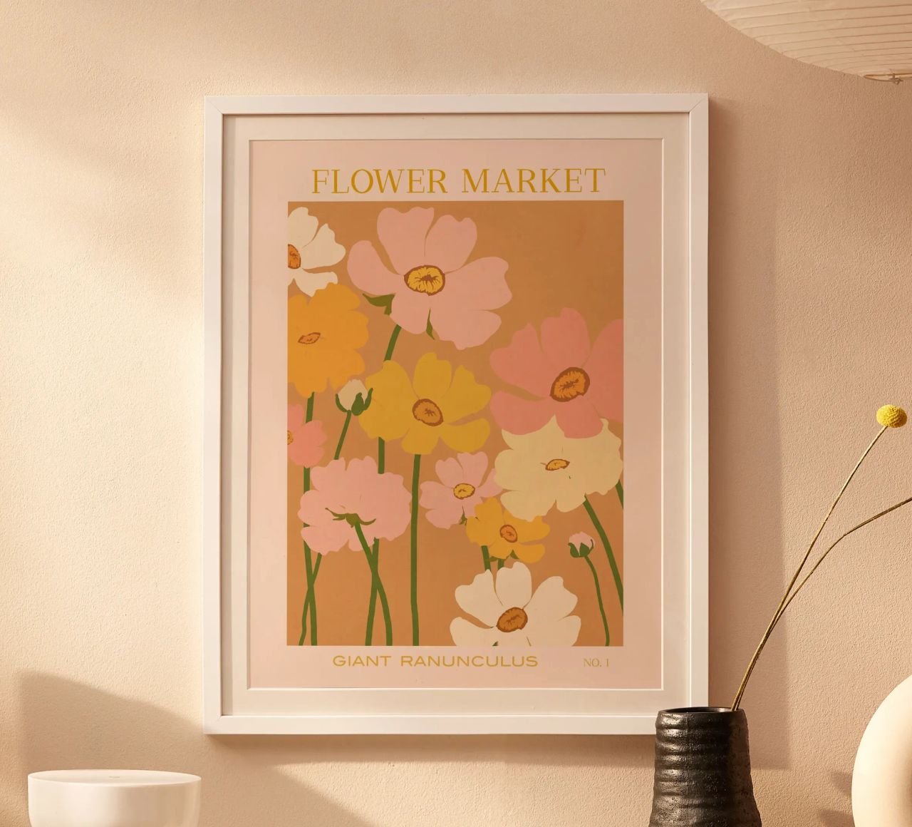 Bloemenmarkt - Ranonkels poster van Gale Switzer