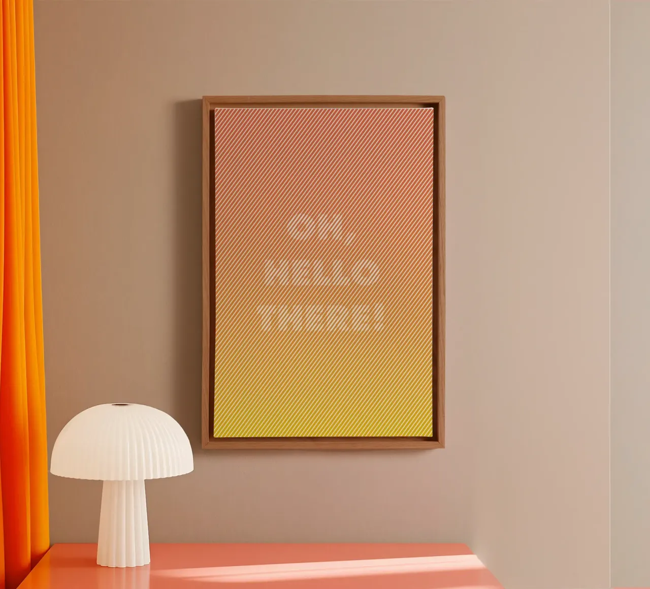 Oh Hello canvas met Baklijst van Chris Wharton