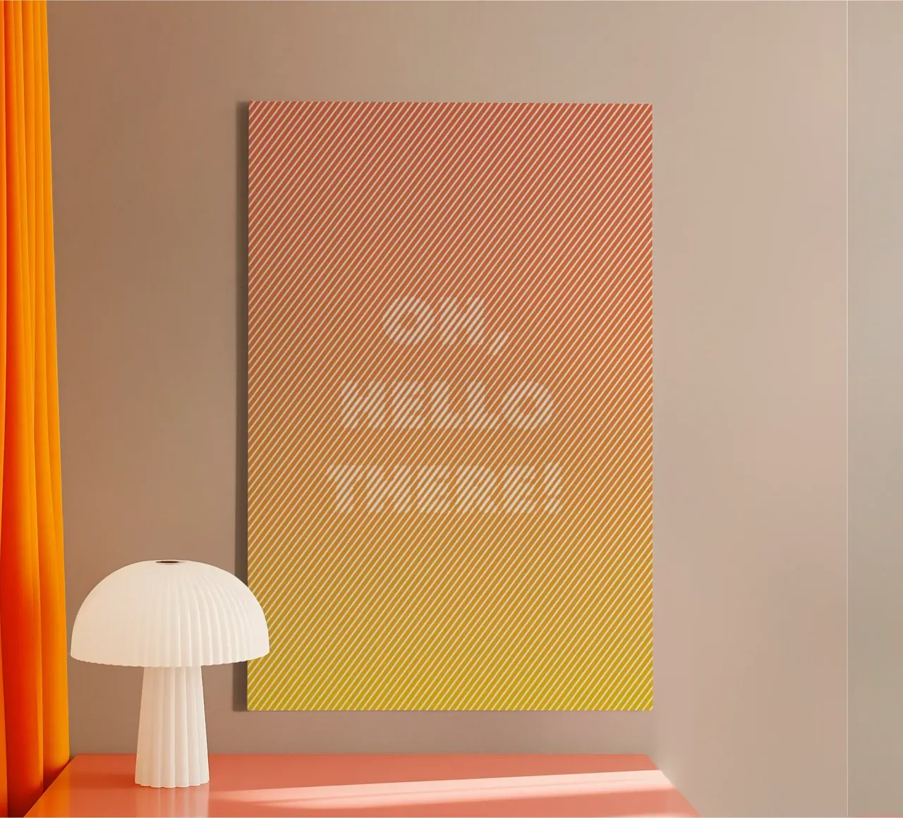 Oh Hello canvas met Baklijst van Chris Wharton