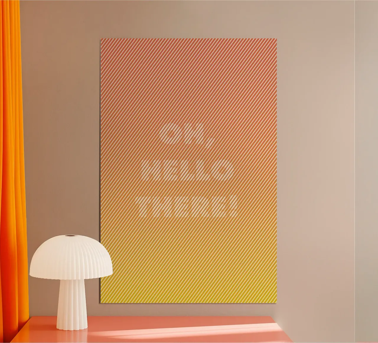 Oh Hello poster con telaio in legno da Chris Wharton