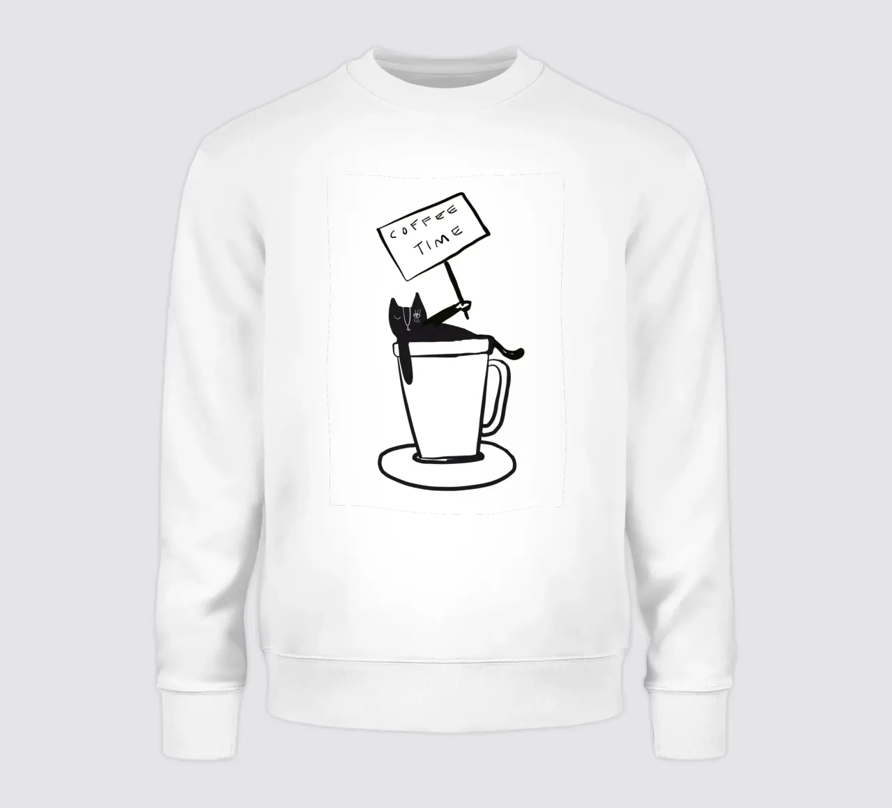 Coffee Time - The tiny COFFEECAT Sweatshirt von Gabi_Schöffel_Illustration