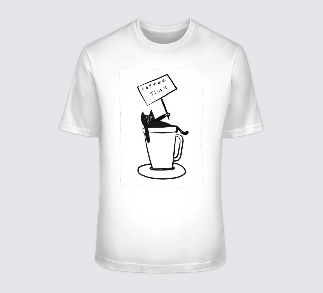 Coffee Time - The tiny COFFEECAT t-shirt da Gabi_Schöffel_Illustration
