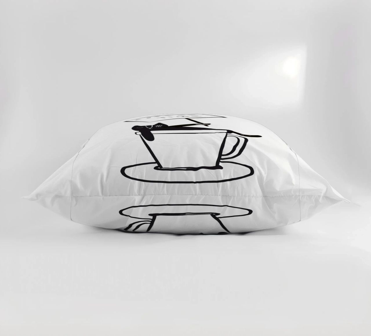 Coffee Time - The tiny COFFEECAT cuscino da Gabi_Schöffel_Illustration