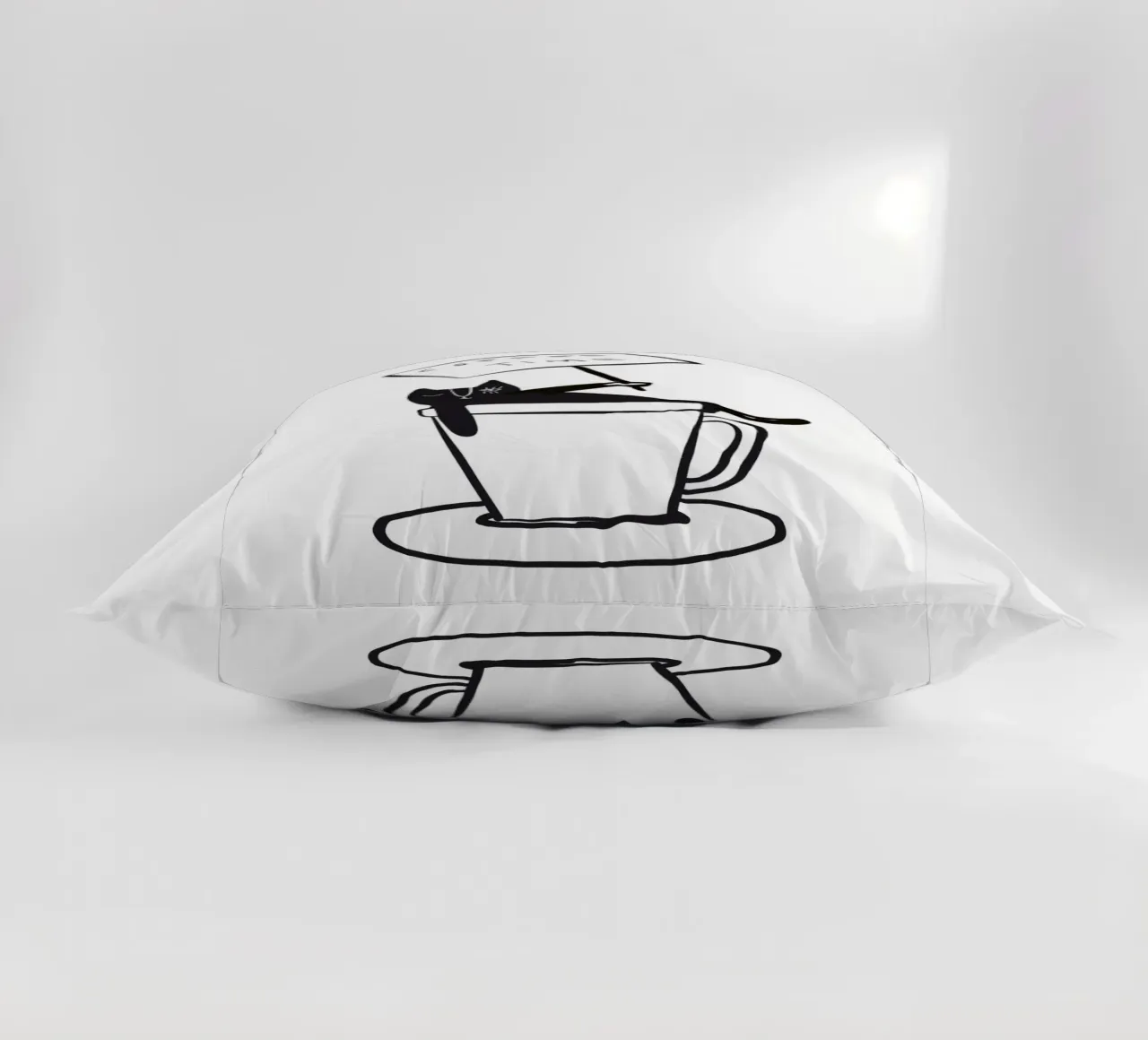 Coffee Time - The tiny COFFEECAT cuscino da Gabi_Schöffel_Illustration