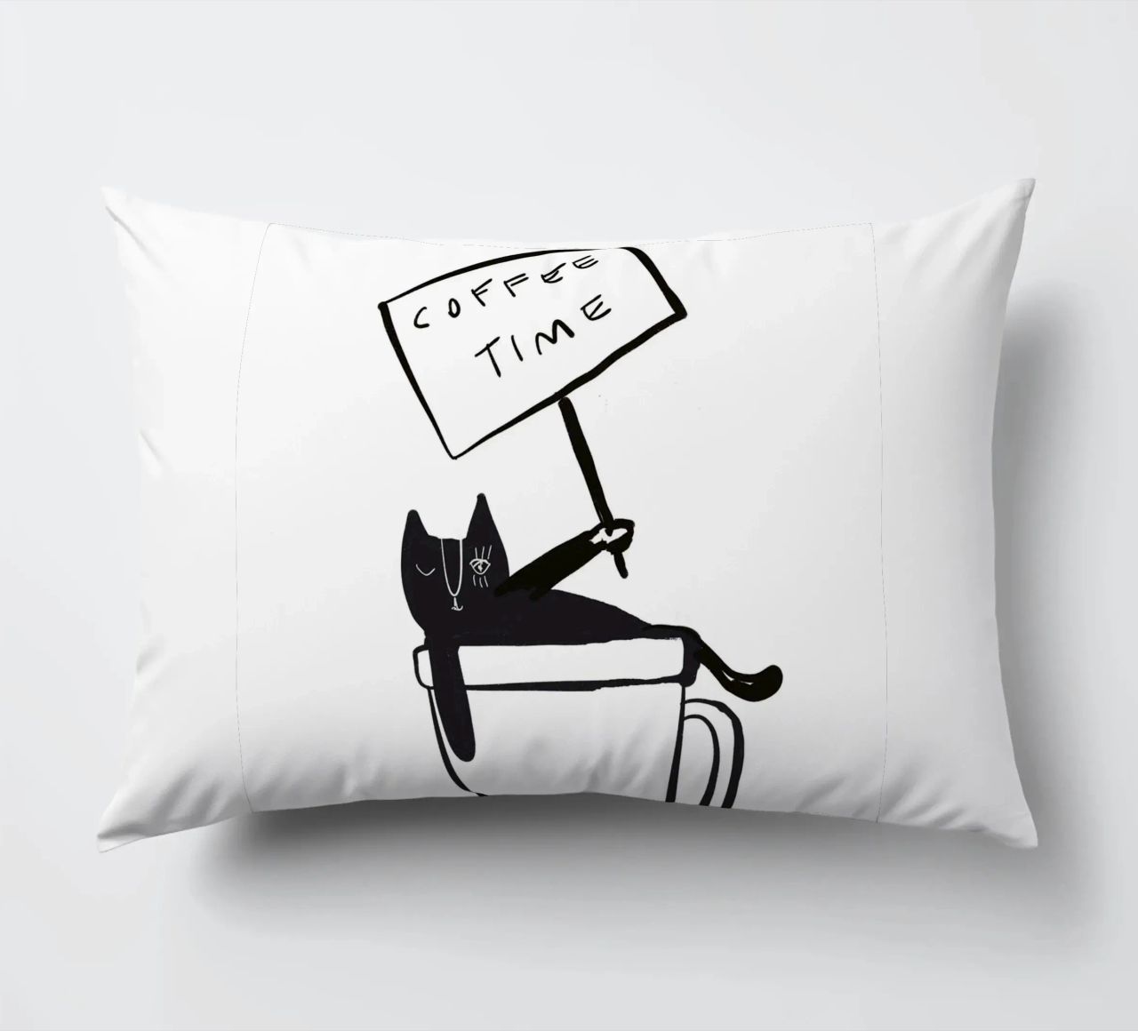 Coffee Time - The tiny COFFEECAT cuscino da Gabi_Schöffel_Illustration
