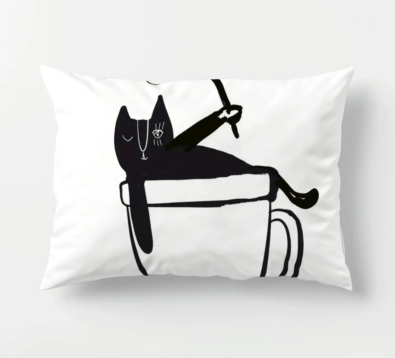 Coffee Time - The tiny COFFEECAT cuscino da Gabi_Schöffel_Illustration