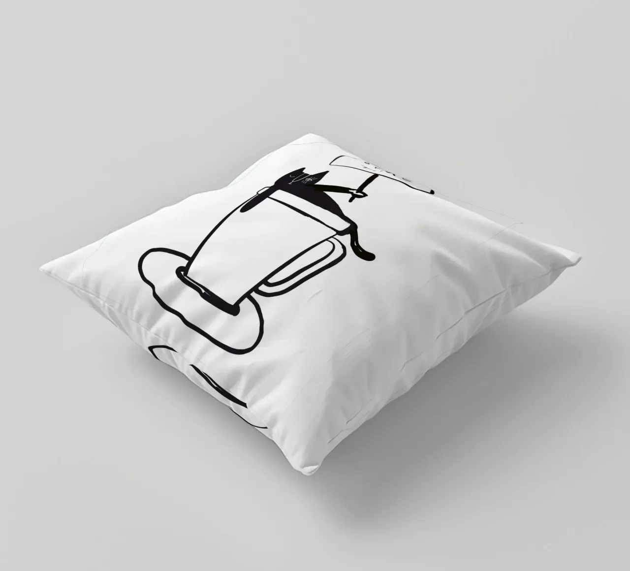 Coffee Time - The tiny COFFEECAT cuscino da Gabi_Schöffel_Illustration