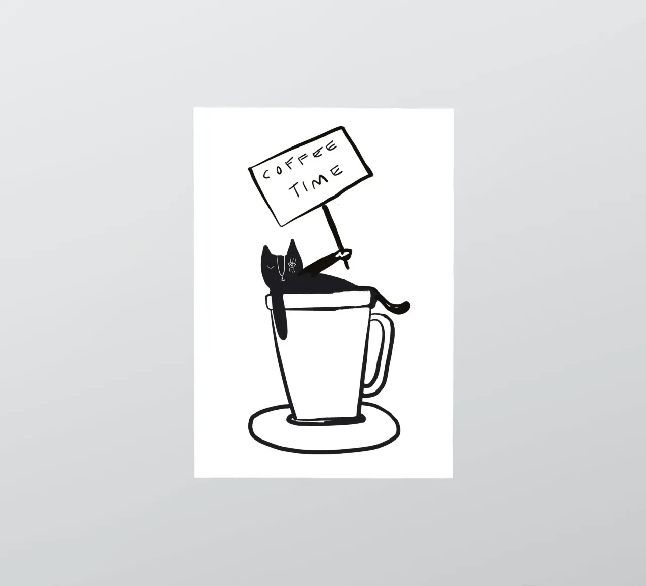 Coffee Time - The tiny COFFEECAT adesivo da Gabi_Schöffel_Illustration