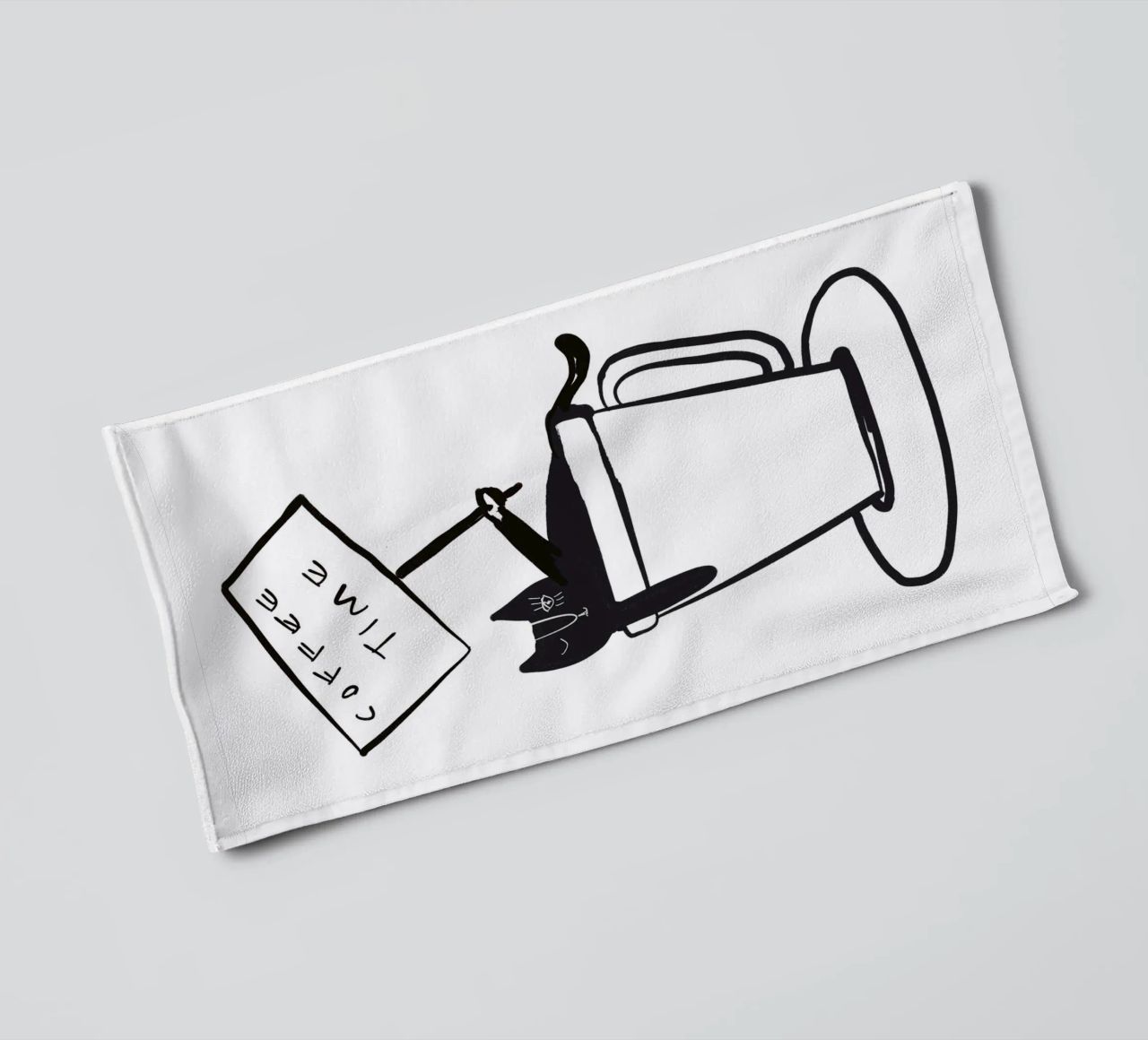 Coffee Time - The tiny COFFEECAT asciugamano da bagno da Gabi_Schöffel_Illustration