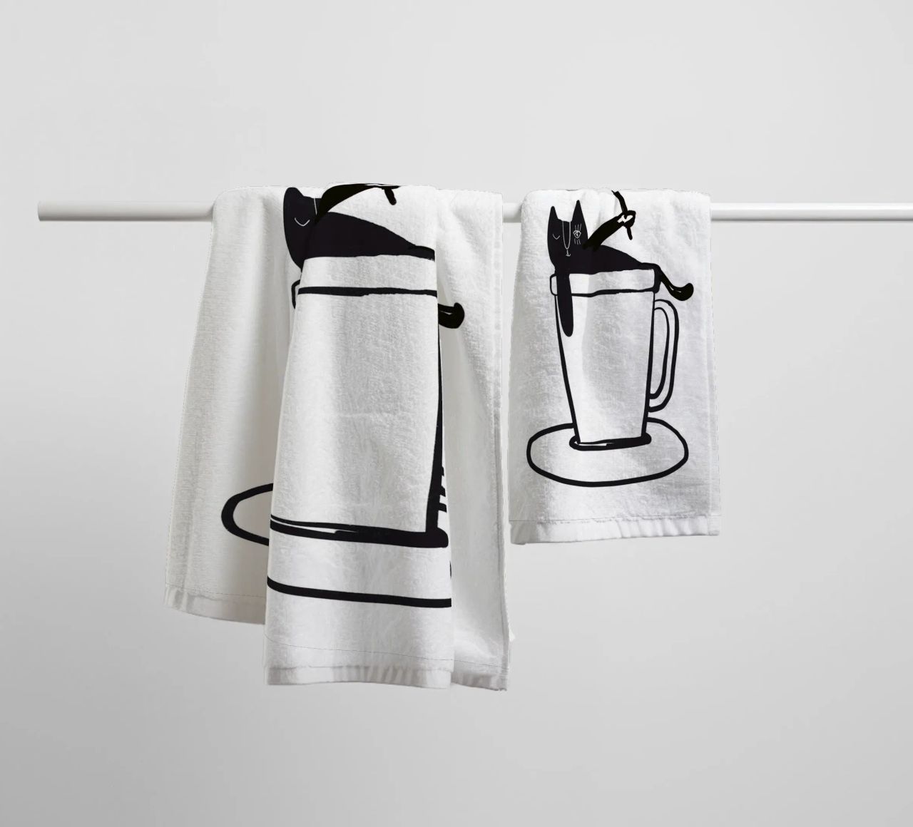 Coffee Time - The tiny COFFEECAT asciugamano da bagno da Gabi_Schöffel_Illustration
