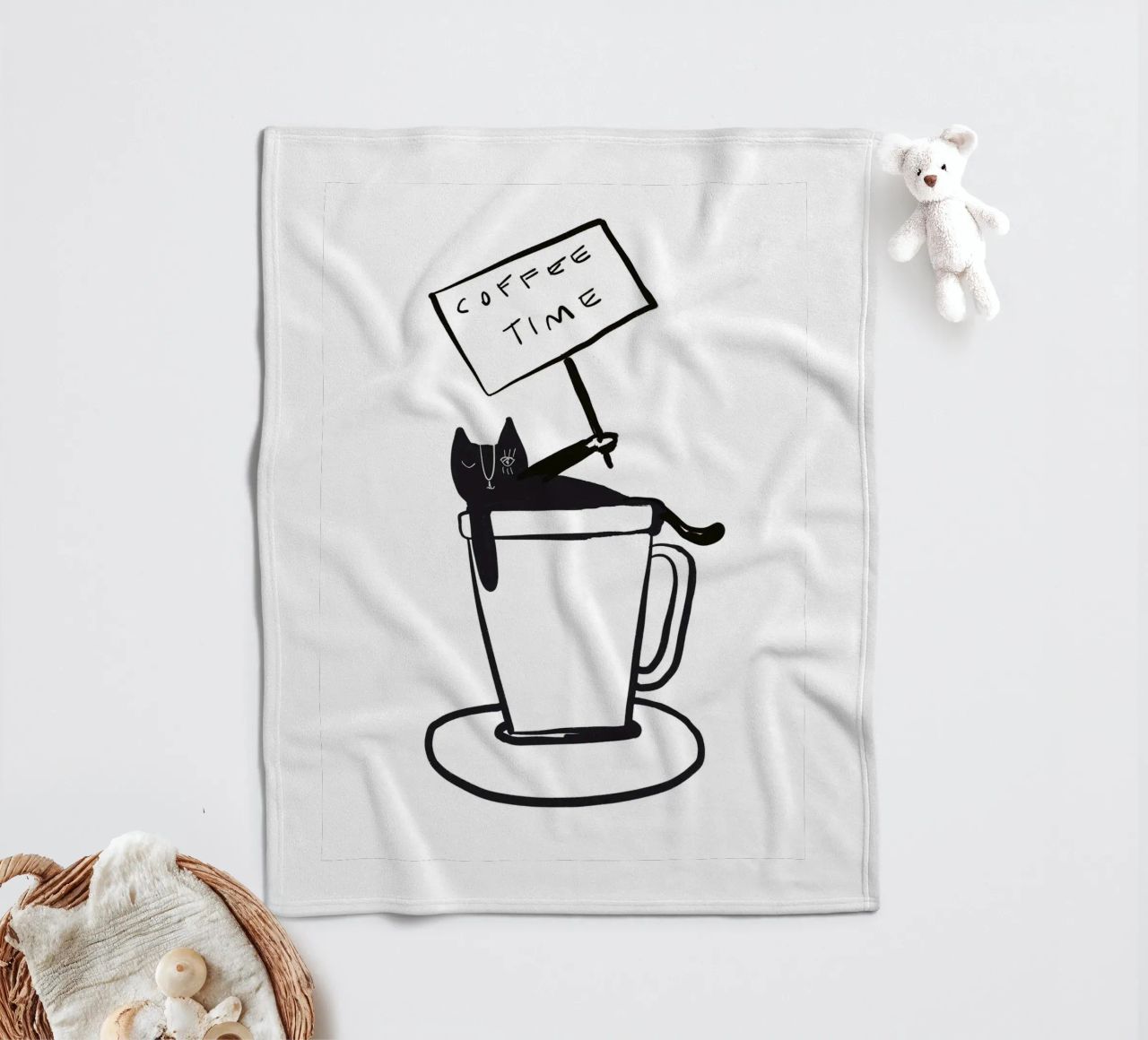 Coffee Time - The tiny COFFEECAT coperta in pile da Gabi_Schöffel_Illustration