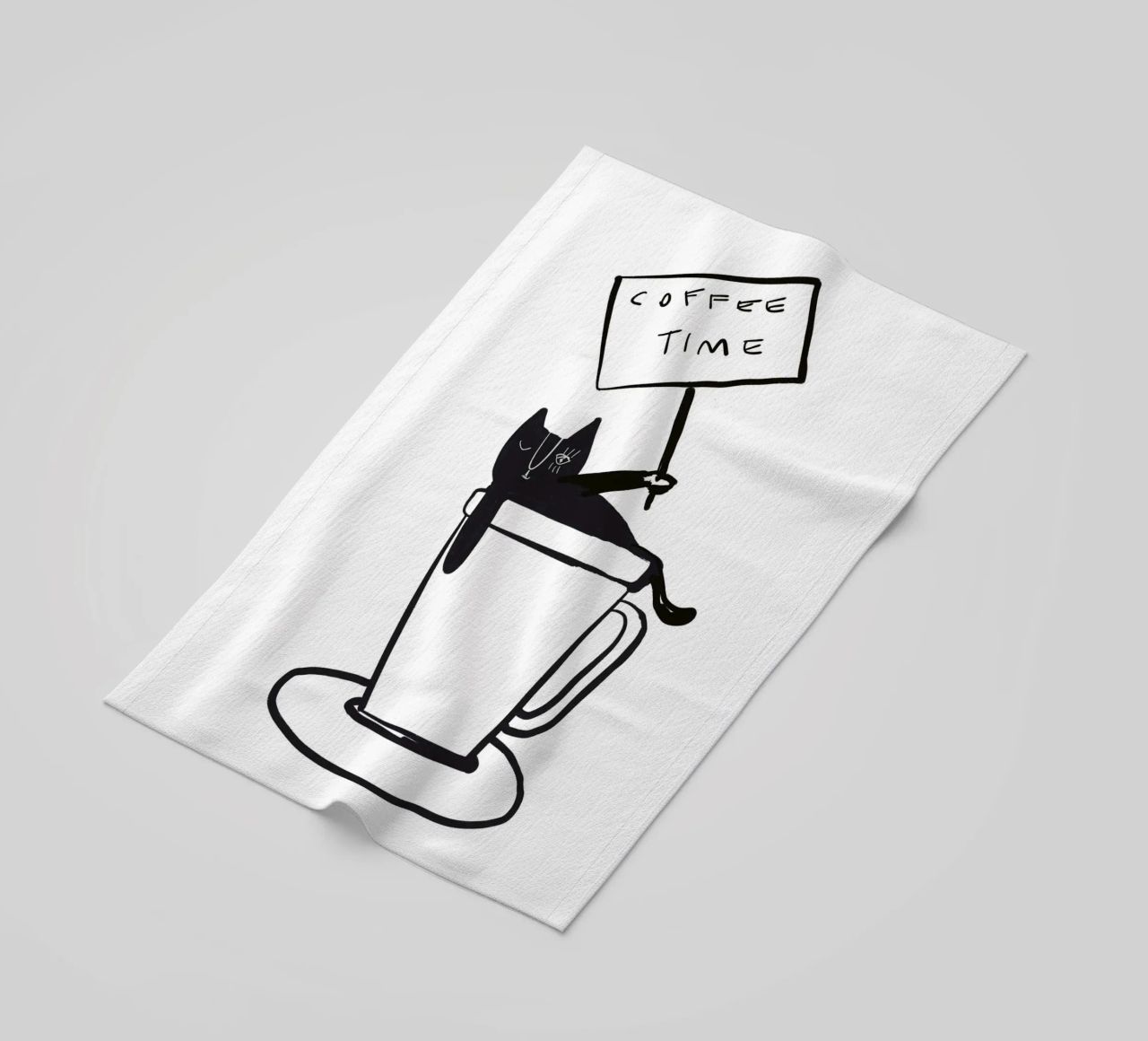 Coffee Time - The tiny COFFEECAT telo mare da Gabi_Schöffel_Illustration