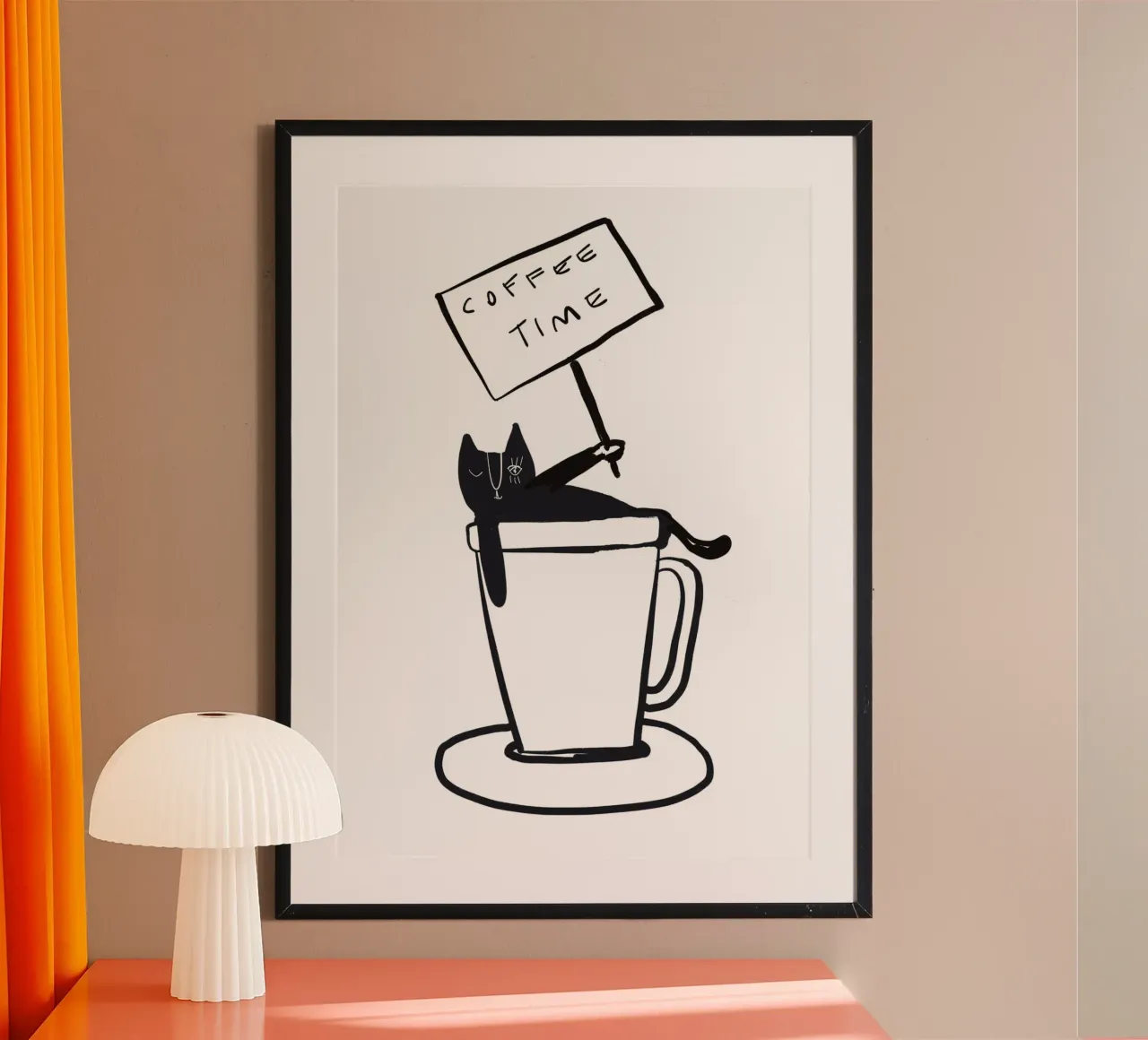 Coffee Time - The tiny COFFEECAT poster da Gabi_Schöffel_Illustration