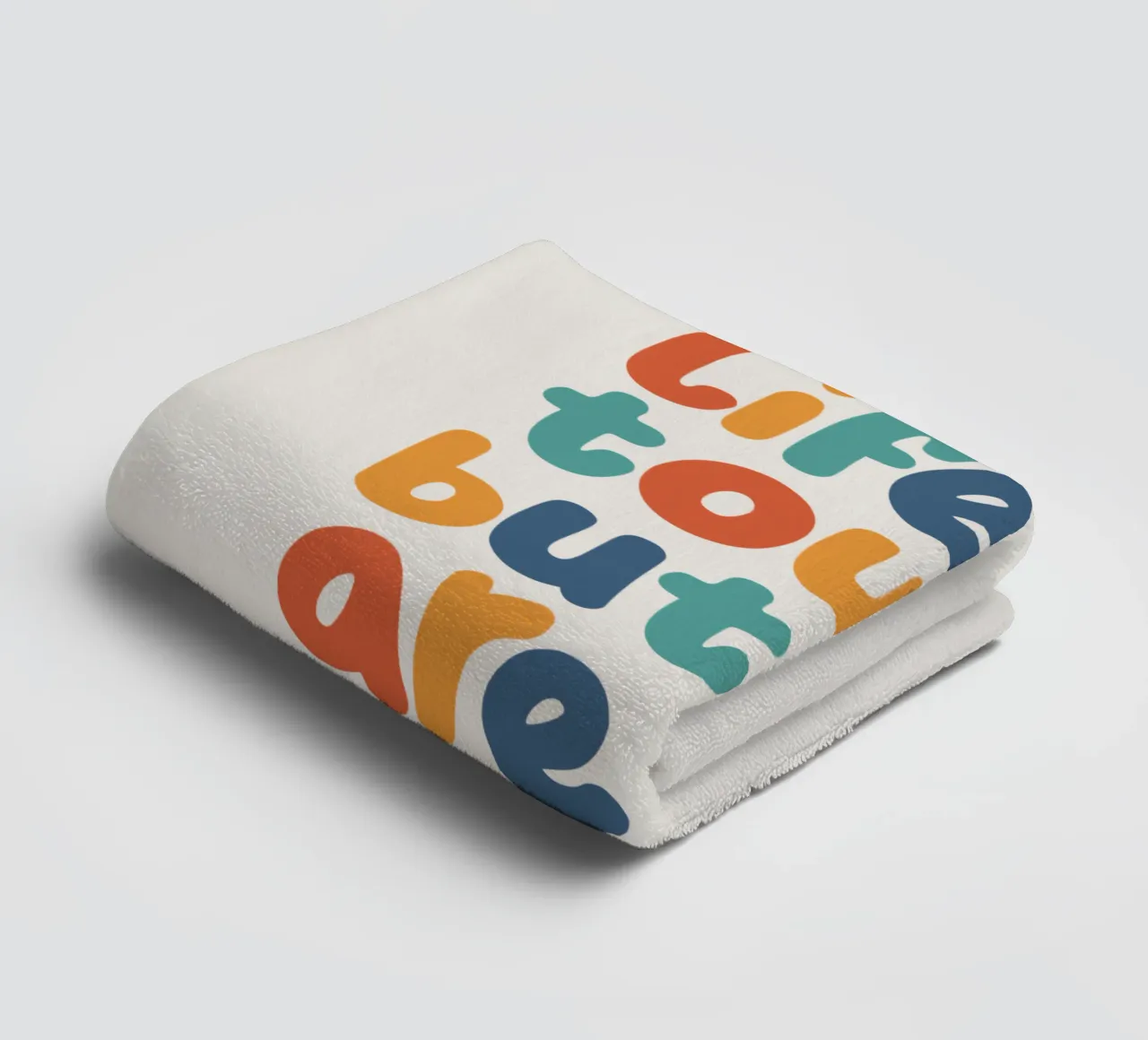 Life is Tough But So Are We Inspirational Design for Kids towel by THE MOTIVATED TYPE