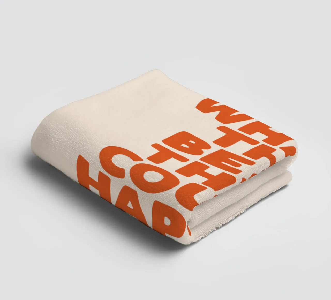 What's The Best That Could Happen Typography Design towel by THE MOTIVATED TYPE