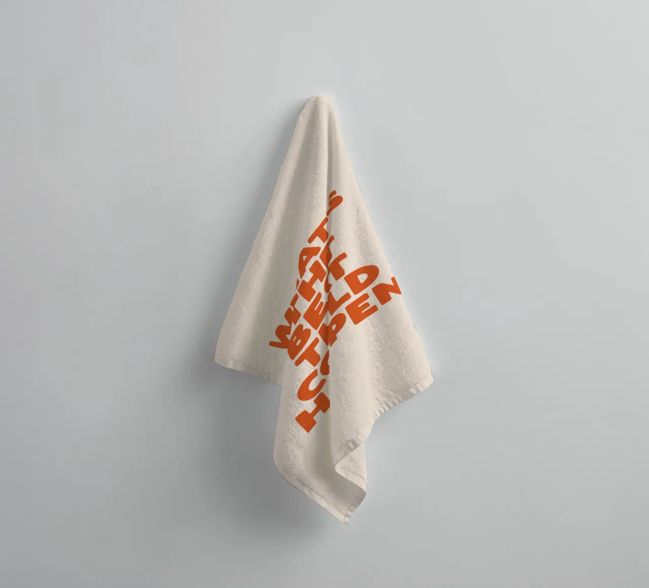 What's The Best That Could Happen Typography Design towel by THE MOTIVATED TYPE