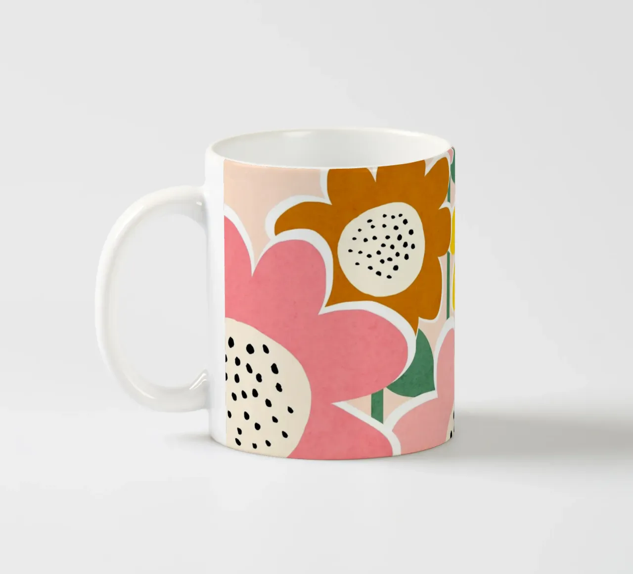Flowerscape - peach tazza in ceramica da Gale Switzer