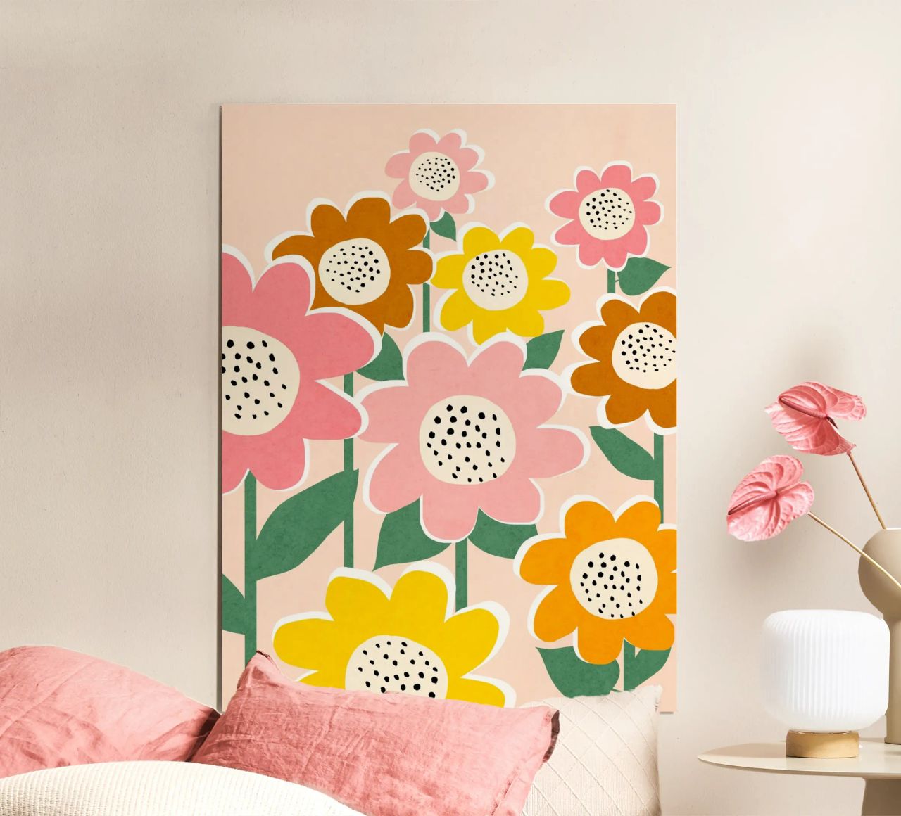 Flowerscape - peach poster de Gale Switzer