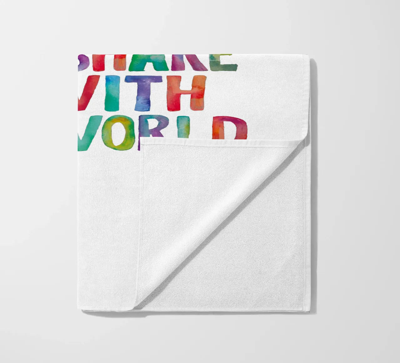 Be Kind to Yourself and Share it With the World Typografie beach towel by THE MOTIVATED TYPE