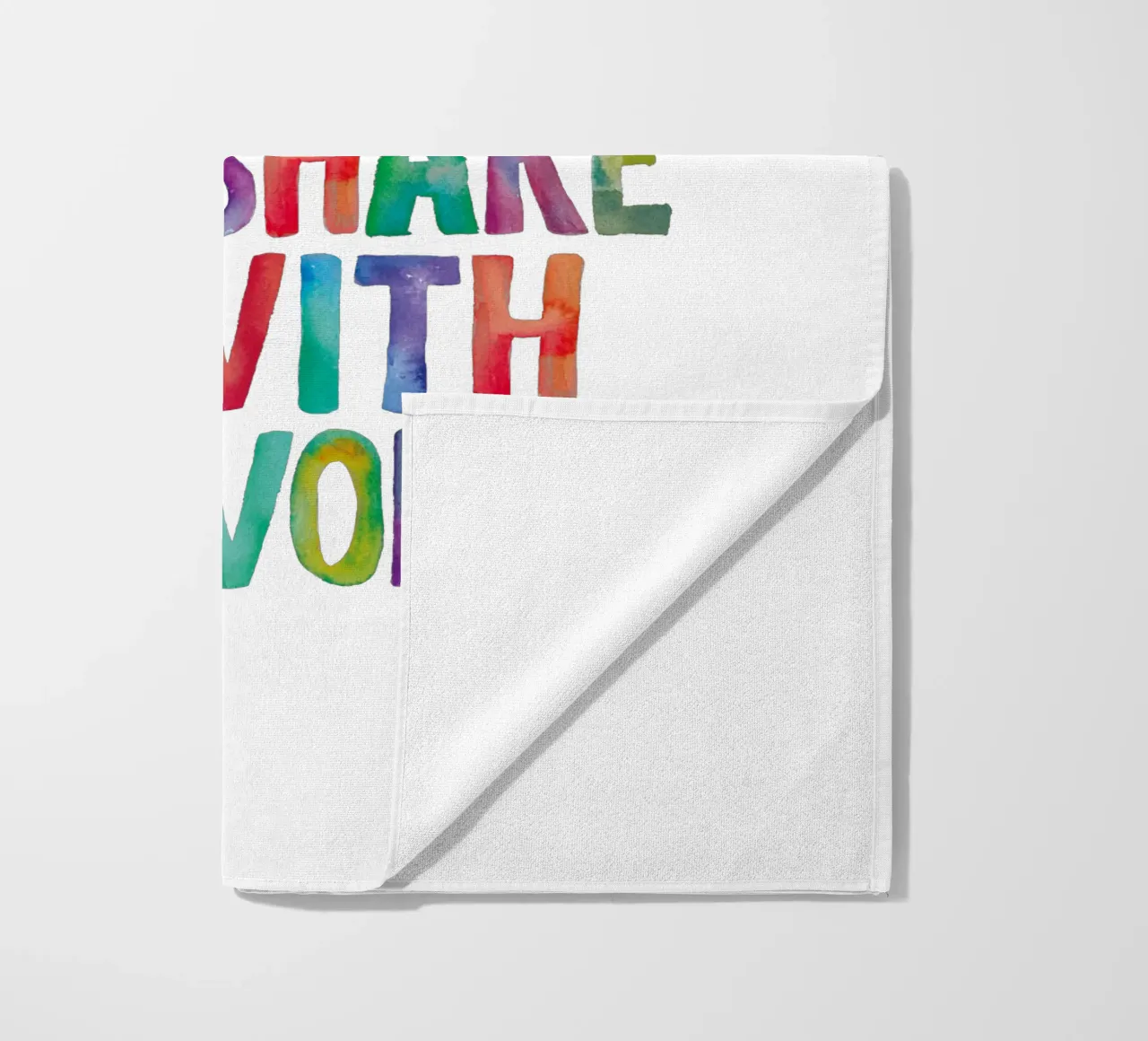 Be Kind to Yourself and Share it With the World Typografie beach towel by THE MOTIVATED TYPE