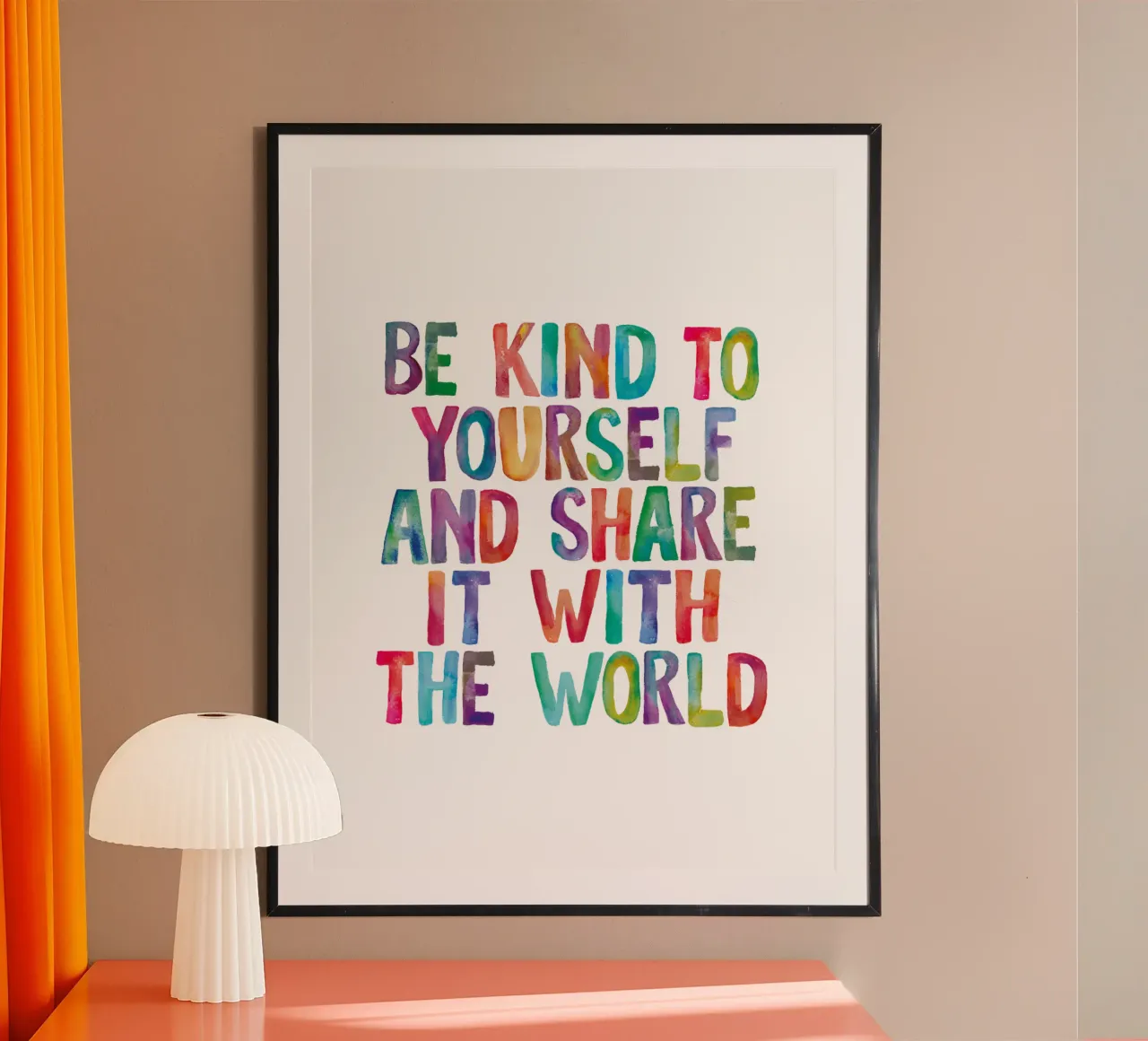 Be Kind to Yourself and Share it With the World Typografie hahnemühle by THE MOTIVATED TYPE