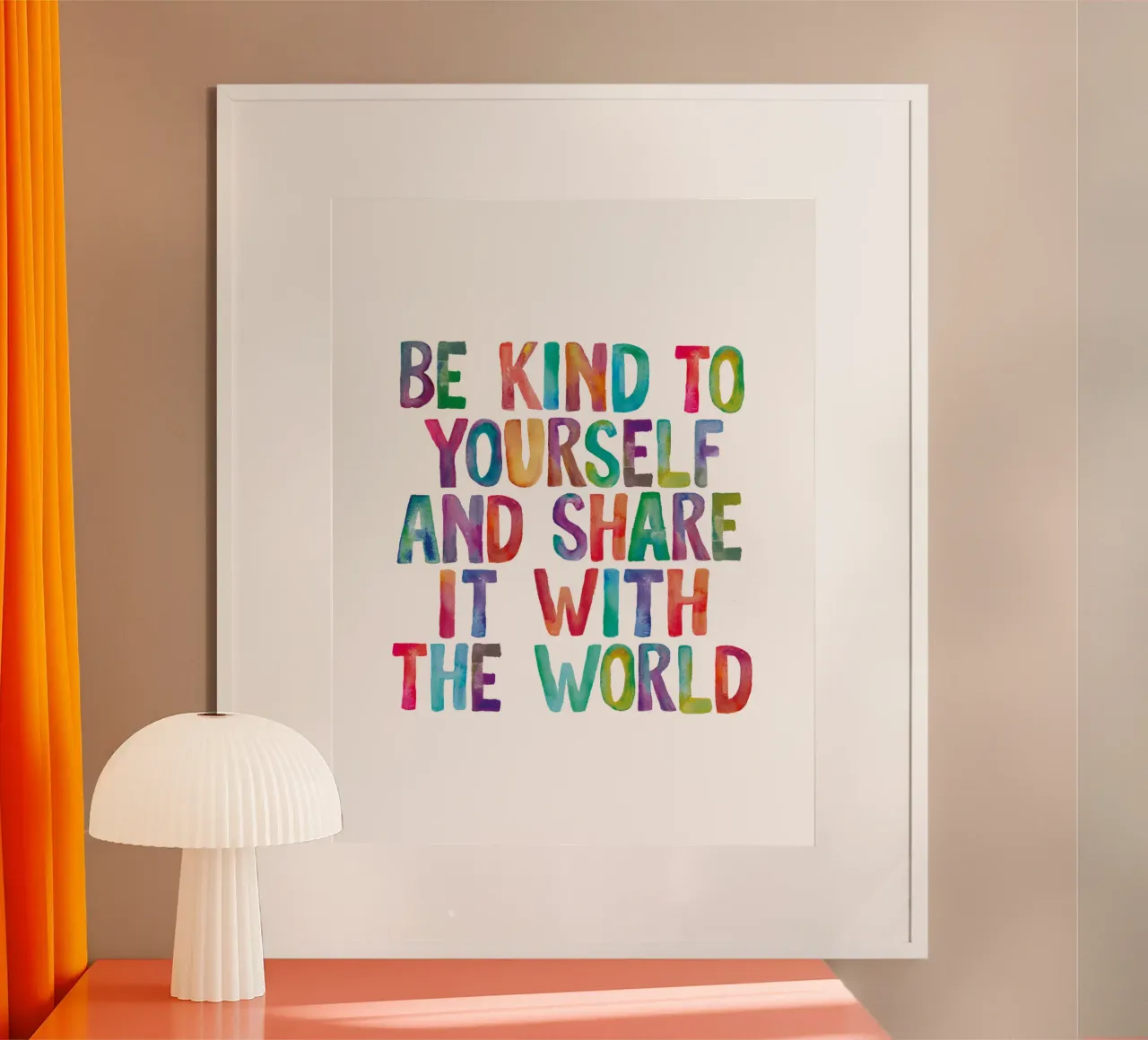 Be Kind to Yourself and Share it With the World Typografie hahnemühle by THE MOTIVATED TYPE