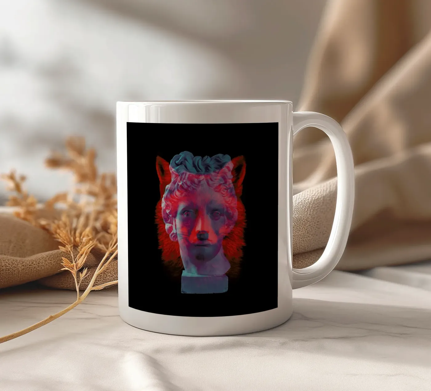 Fox ceramic mug by Chris Wharton