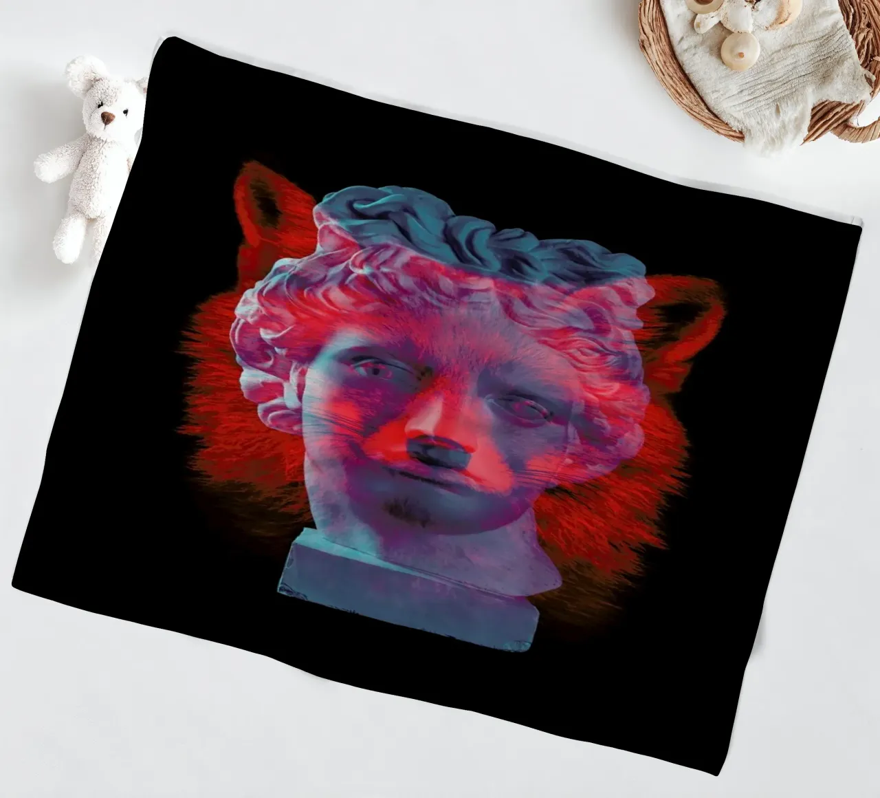 Fox fleece blanket by Chris Wharton