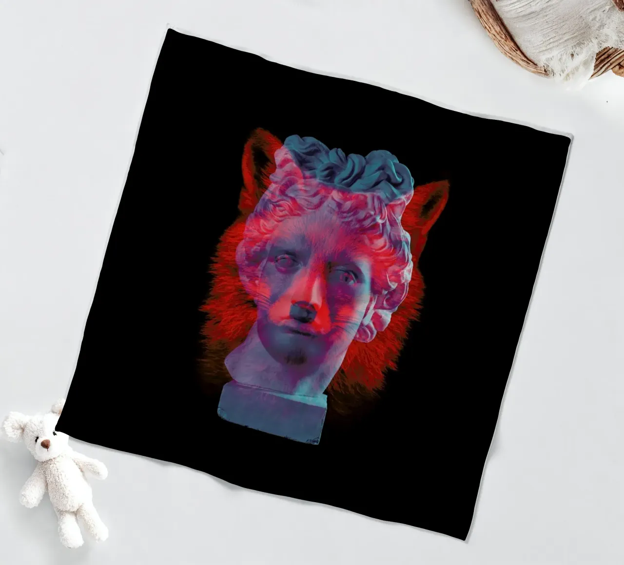 Fox fleece blanket by Chris Wharton